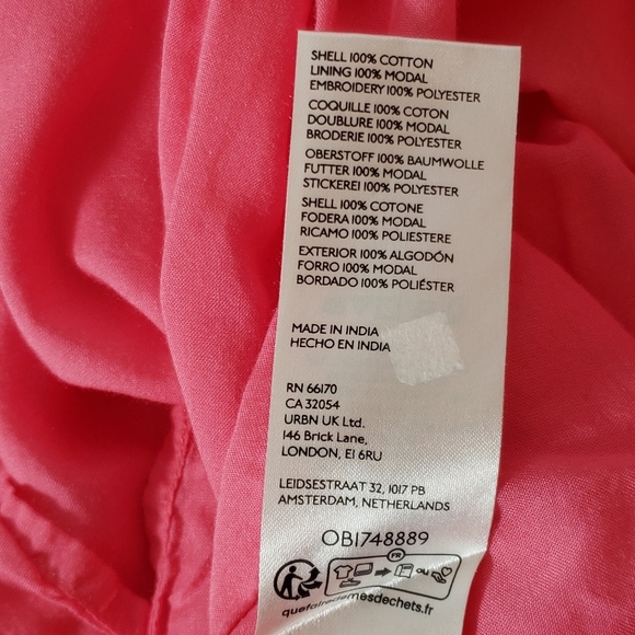 Anthropologie Smocked Waist Embroidered Cutwork Hem Maxi Skirt XL Tropical Vacay - Picture 15 of 15